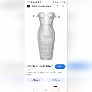 Silver bandage dress